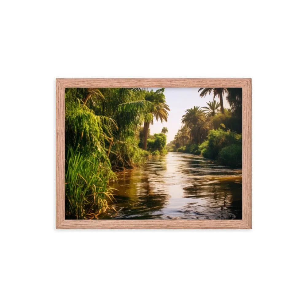 River Nile Delta Egypt Natural Framed Poster - Oh Posters