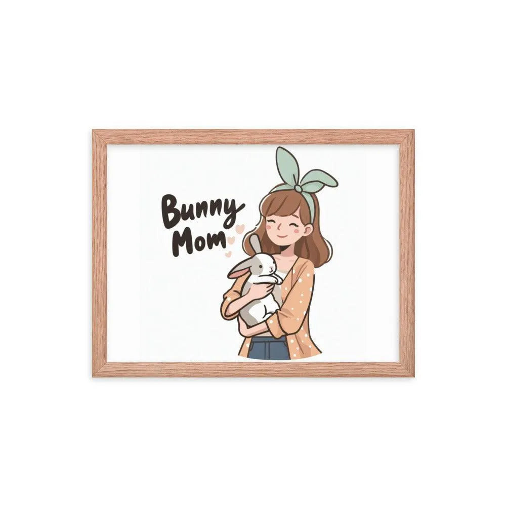 Bunny Rabbit Mom Framed Poster - Oh Posters