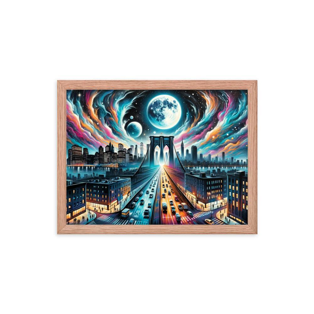 Cosmic Bridge Urban Spray Paint Art Framed Poster - Oh Posters