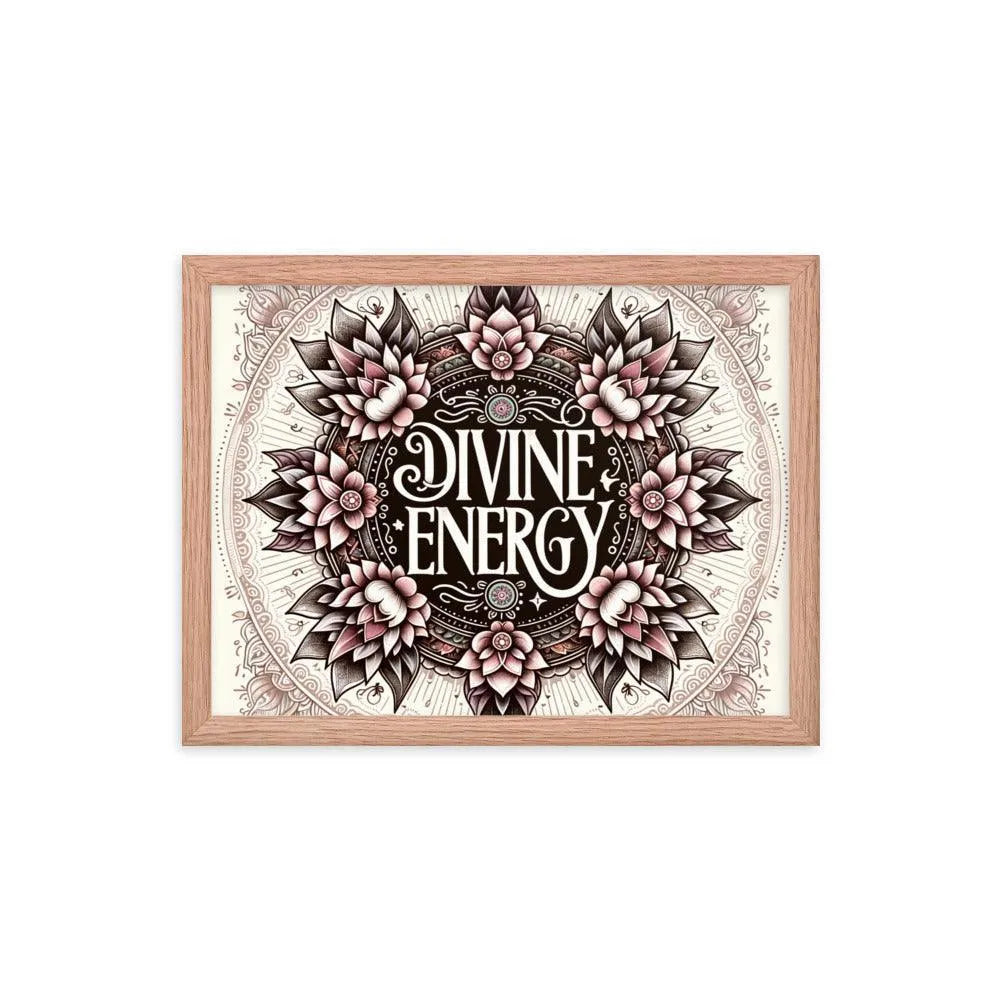 Divine Energy Hindu Typography Art Framed Poster - Oh Posters