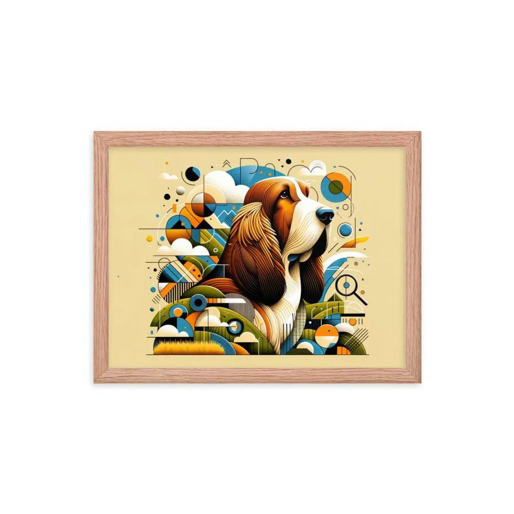 Creative Fusion Basset Griffon Vendeen Unique Art Framed Poster - Oh Posters