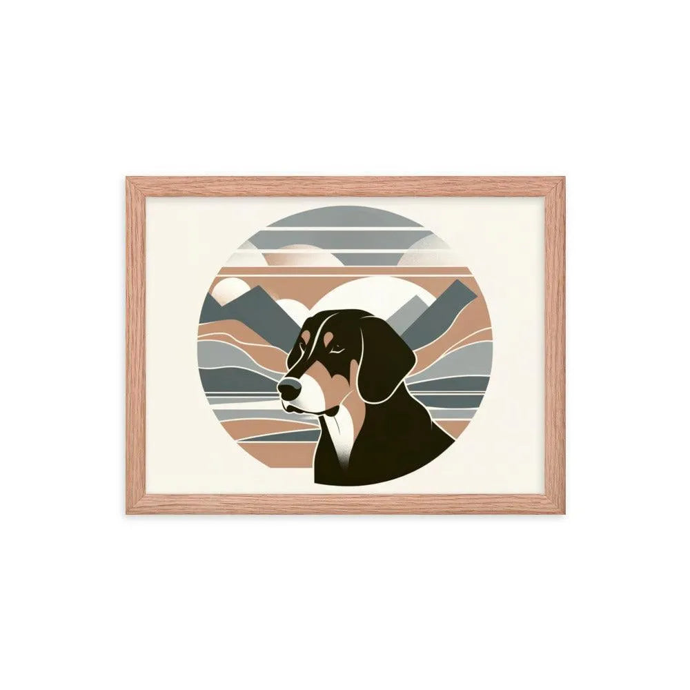 Simplicity Modern Bavarian Mountain Hound Art Framed Poster - Oh Posters