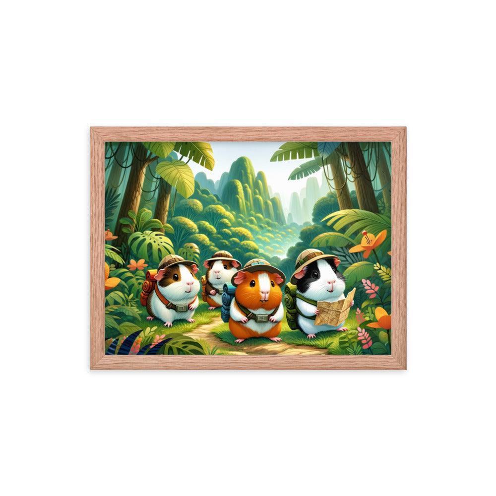 Guinea Pig Adventurers Jungle Exploration Framed Poster - Oh Posters