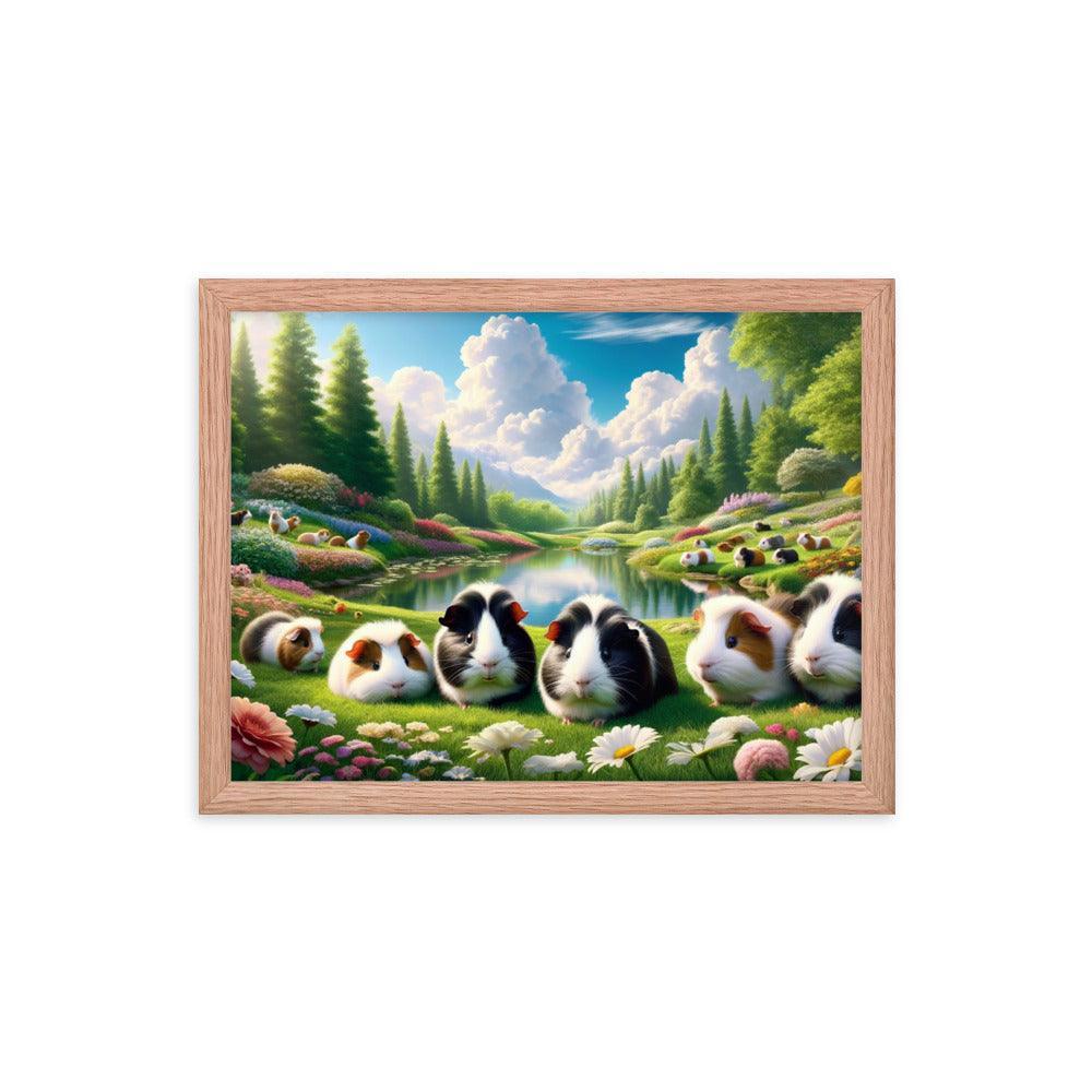 Guinea Pig Paradise Frolicking in Nature Photo Framed Poster - Oh Posters