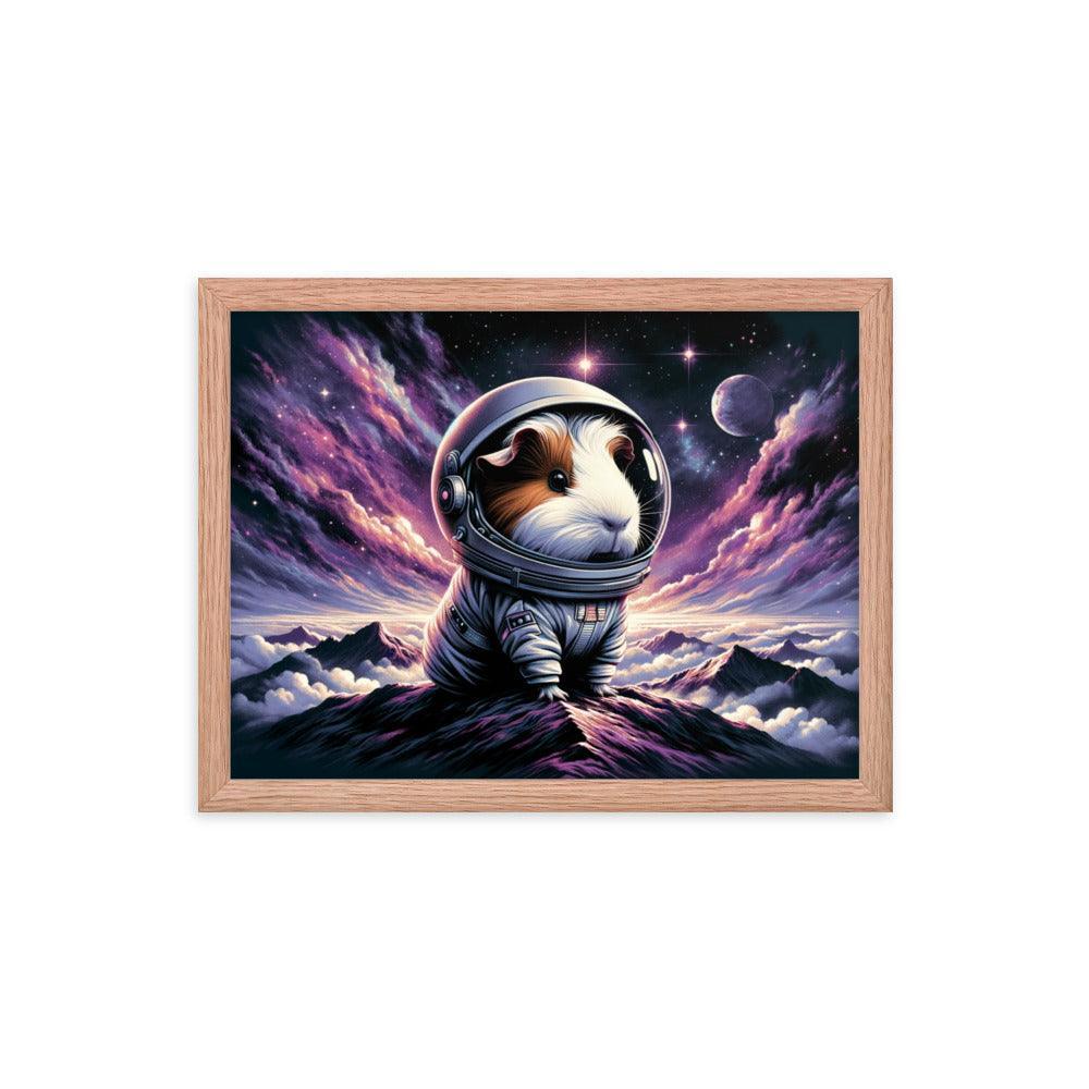 Guinea Pig Astronaut Cosmic Adventure Art Framed Poster - Oh Posters