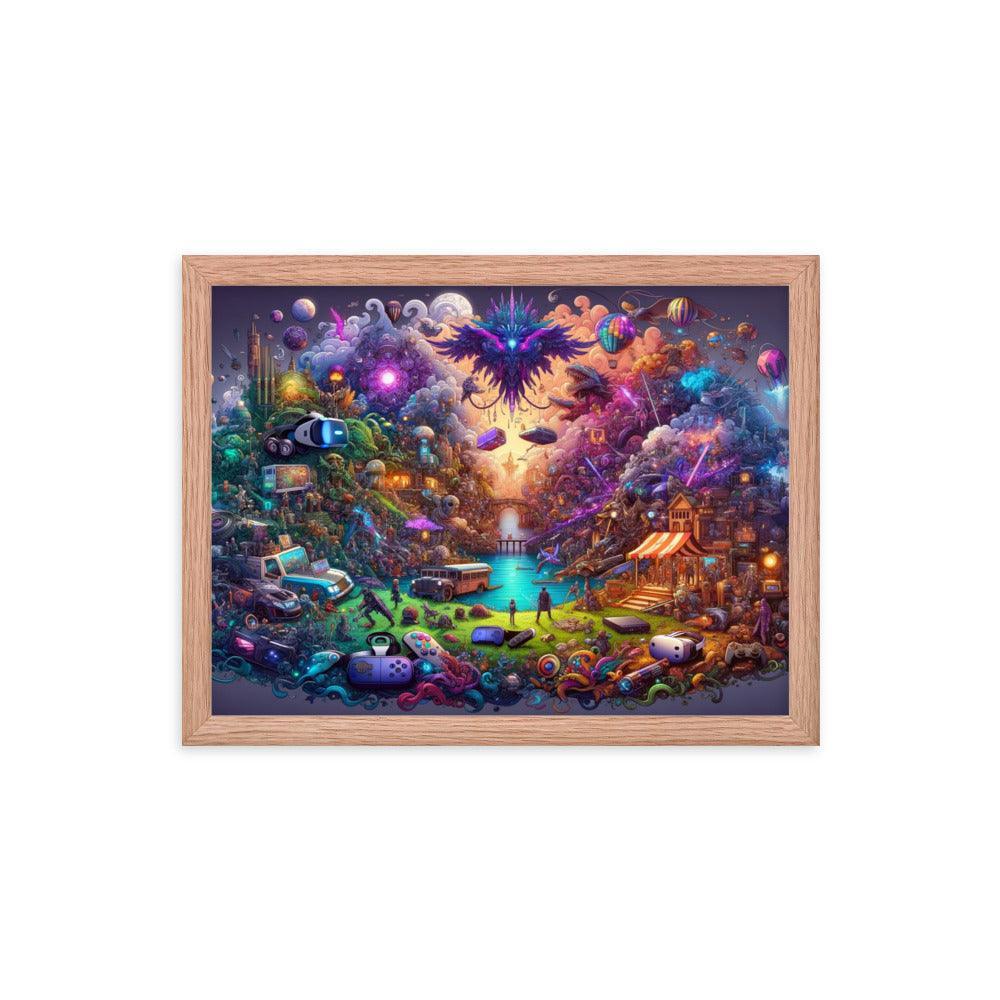 Fantasy Gaming World Epic Adventure Digital Art Framed Poster - Oh Posters