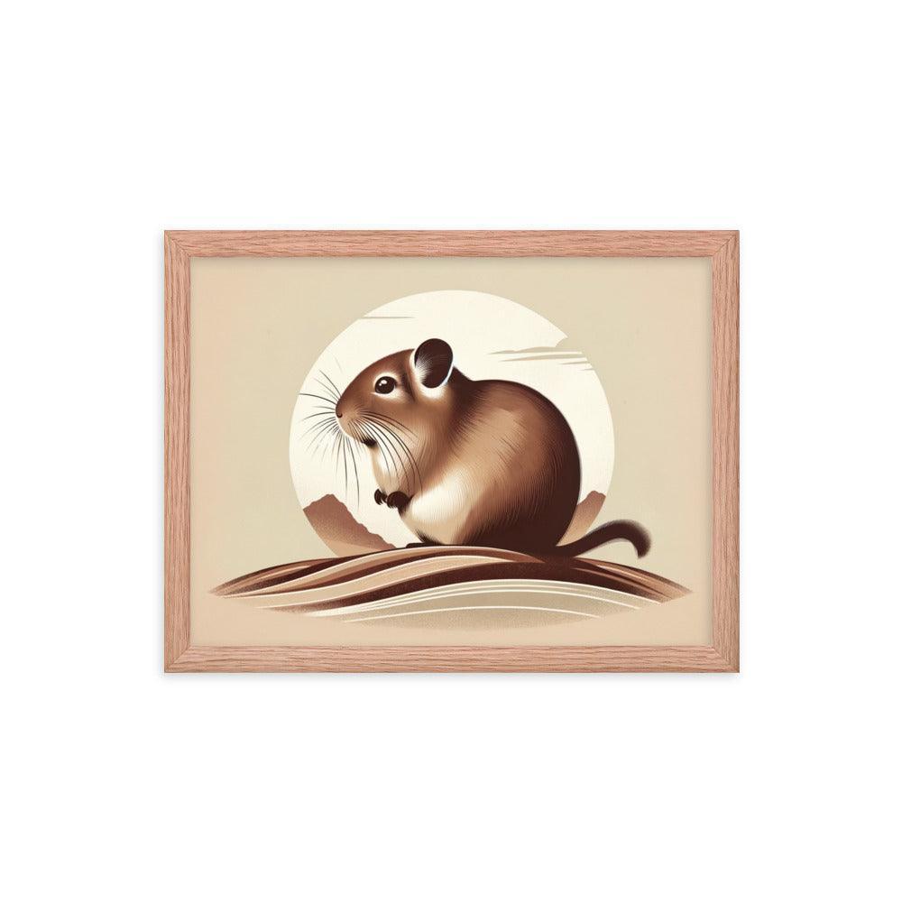 Degu Sand Dunes Simplistic Art Framed Poster - Oh Posters