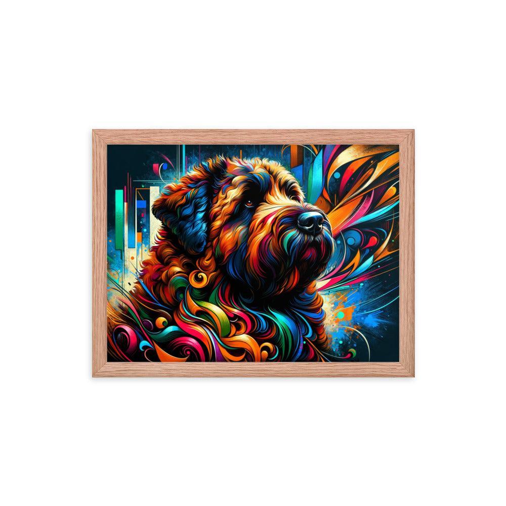 Bouvier des Flandres Vivid Whirlpool Art Framed Poster - Oh Posters