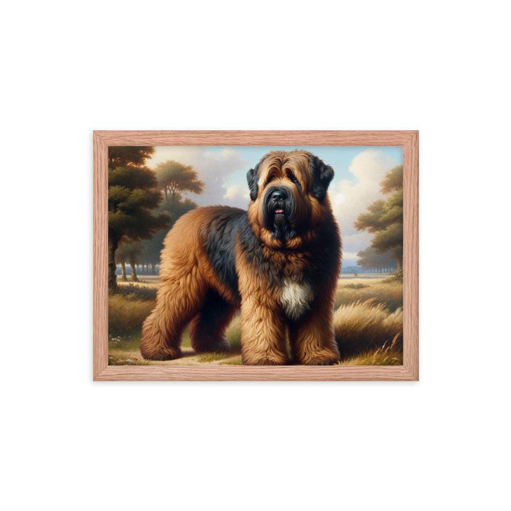 Bouvier Des Flandres Majestic Landscape Painting Framed Poster - Oh Posters