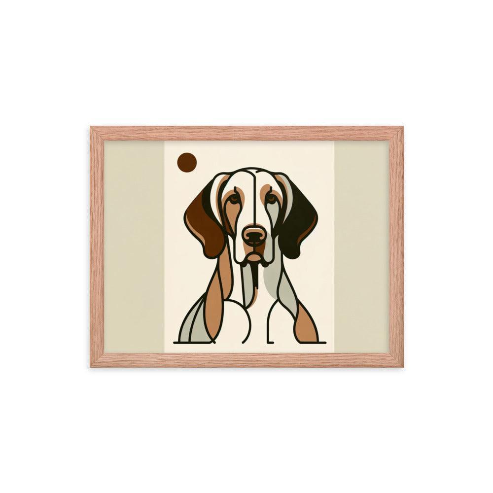 Bracco Italiano Dog Stylized Lines Art Framed Poster - Oh Posters