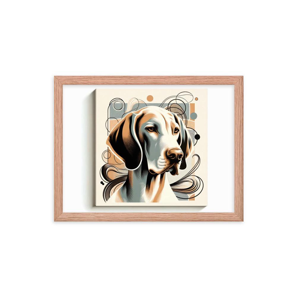 Chic Bracco Italiano Art Deco Inspired Design Framed Poster - Oh Posters