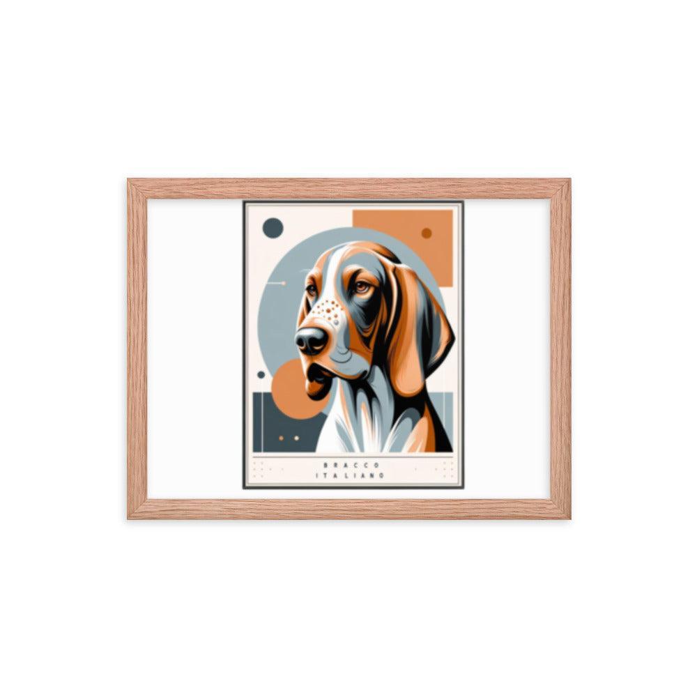 Chic Bracco Italiano Modern Art Framed Poster - Oh Posters