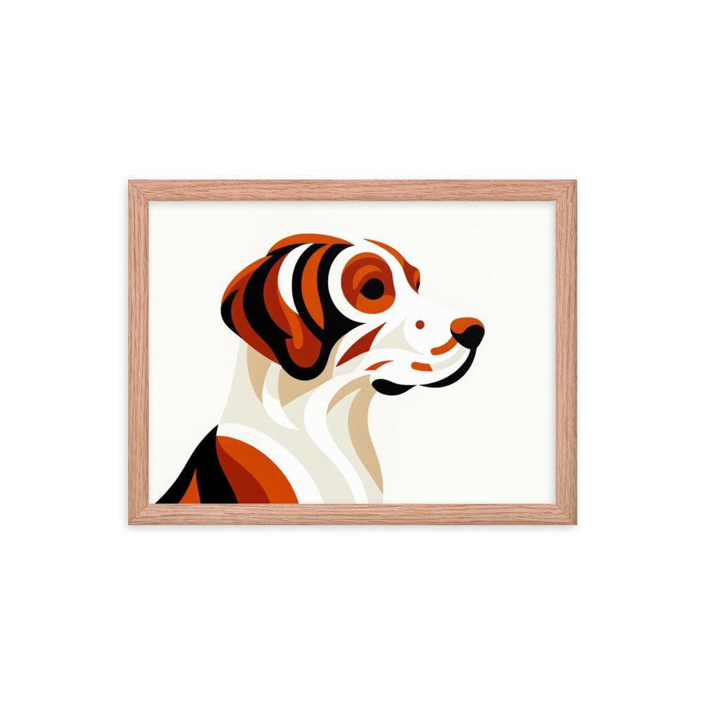 Brittany Spaniel Dog Minimalist Vivid Art Framed Poster - Oh Posters