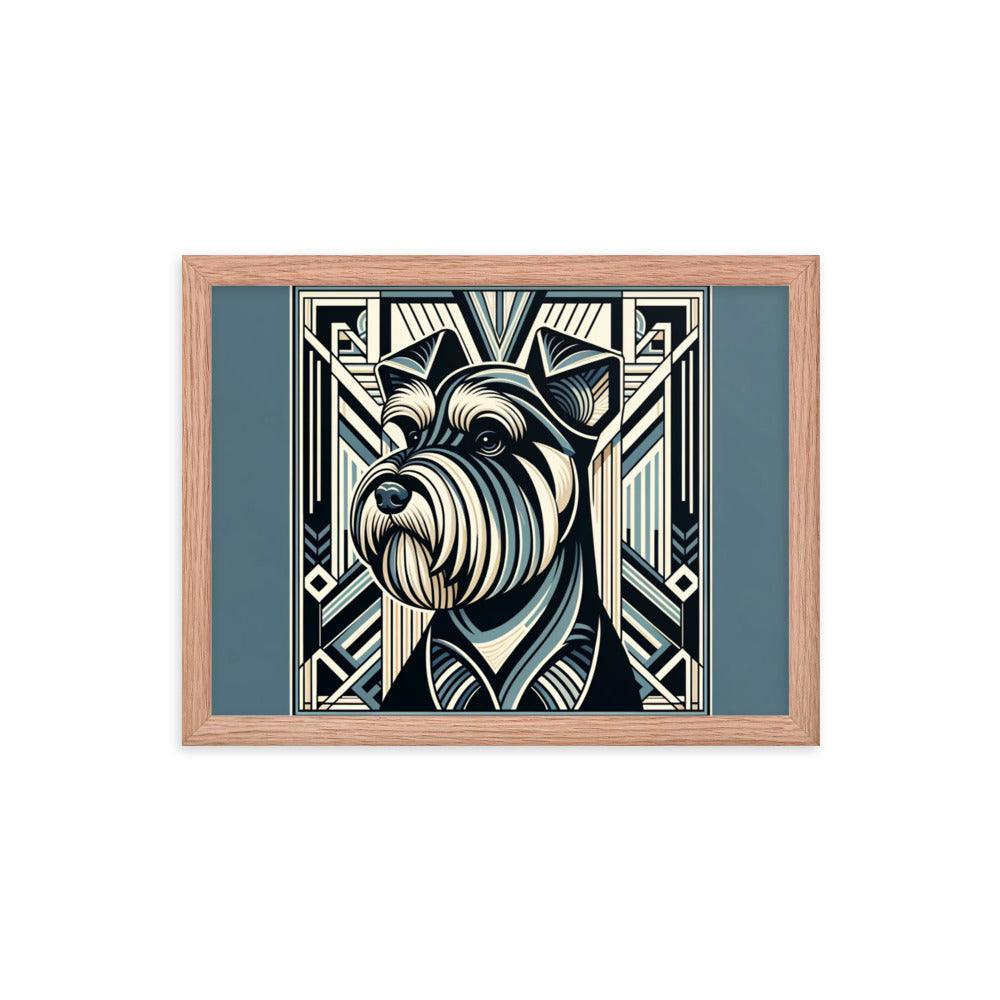 Cesky Terrier Art Deco Style Framed Poster - Oh Posters