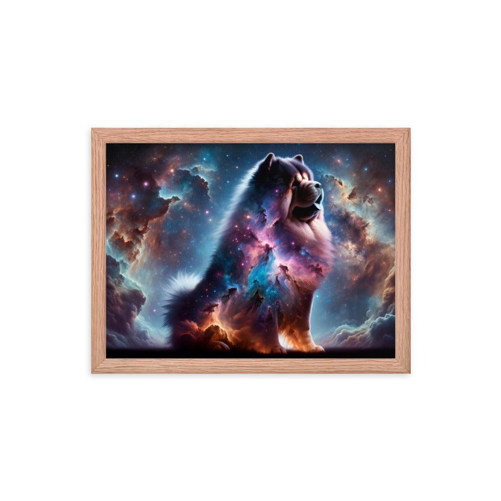 Chow Chow Cosmic Art Ethereal Stars and Nebulae Integration Framed Poster - Oh Posters