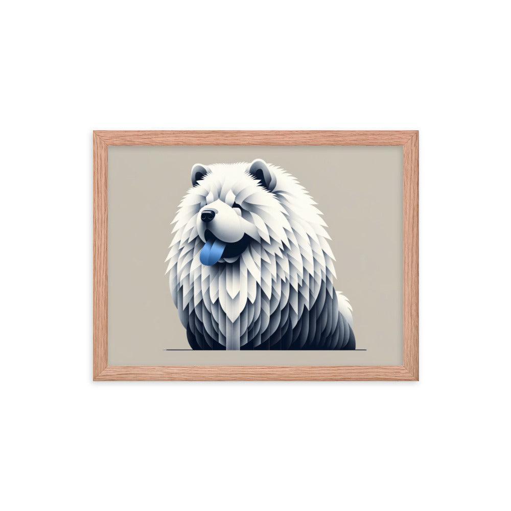 Chow Chow Modern Geometric Art Framed Poster - Oh Posters