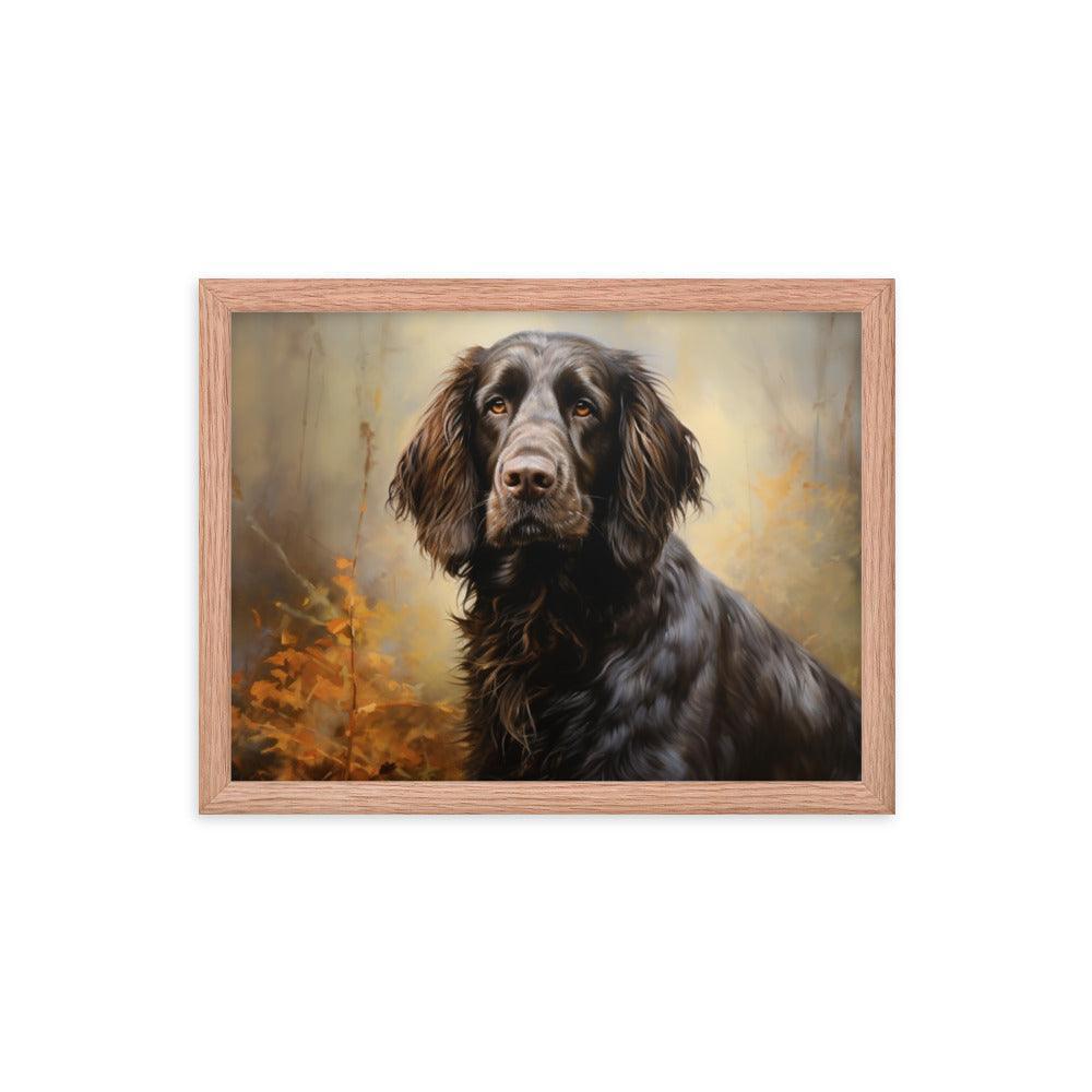 German Longhaired Pointer Majestic Stance Portrait Framed Poster - Oh Posters