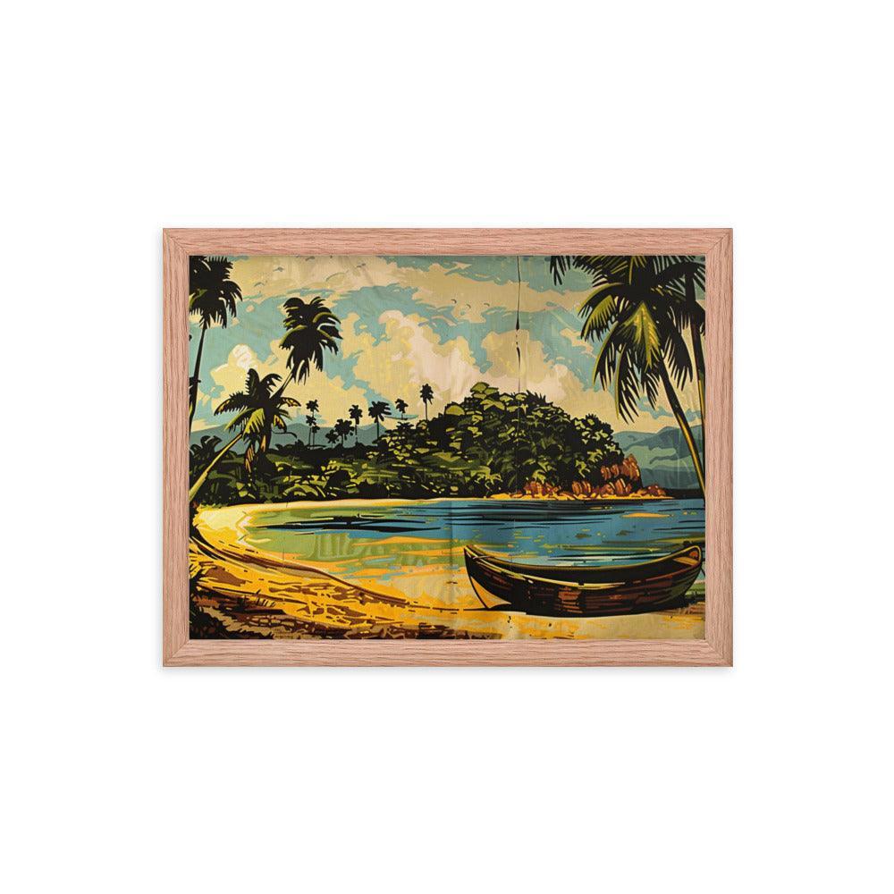 Guinea Tropical Beach Vintage Art Framed Poster - Oh Posters