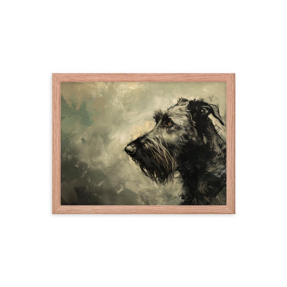 Irish Wolfhound Profile Abstract Art Framed Poster - Oh Posters