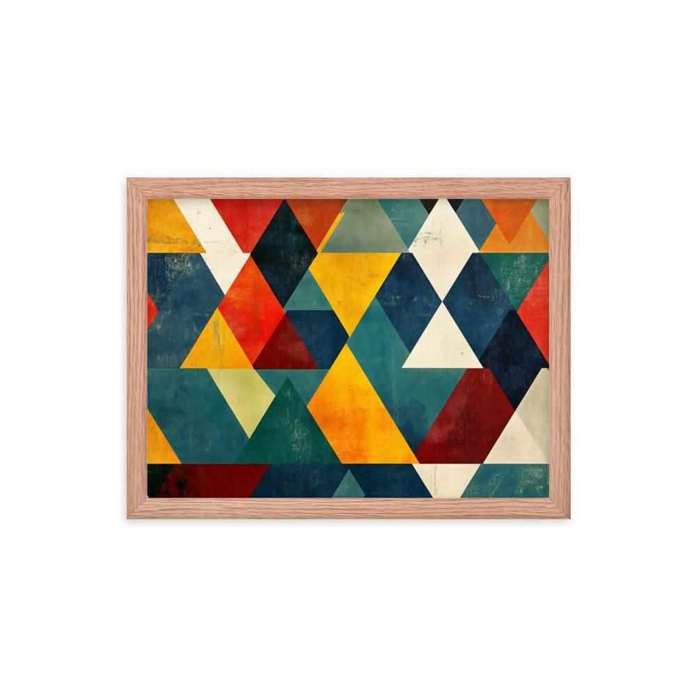 Colorful Geometric Art Pattern for Modern Style Enthusiasts Framed Poster - Oh Posters