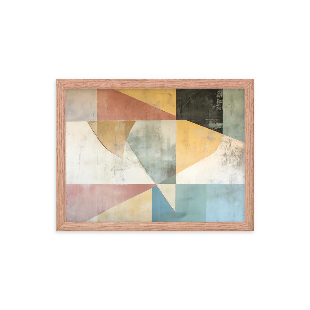 Geometric Art Abstract Shapes and Colors Blend for Modern Aesthetic Framed Poster - Oh Posters