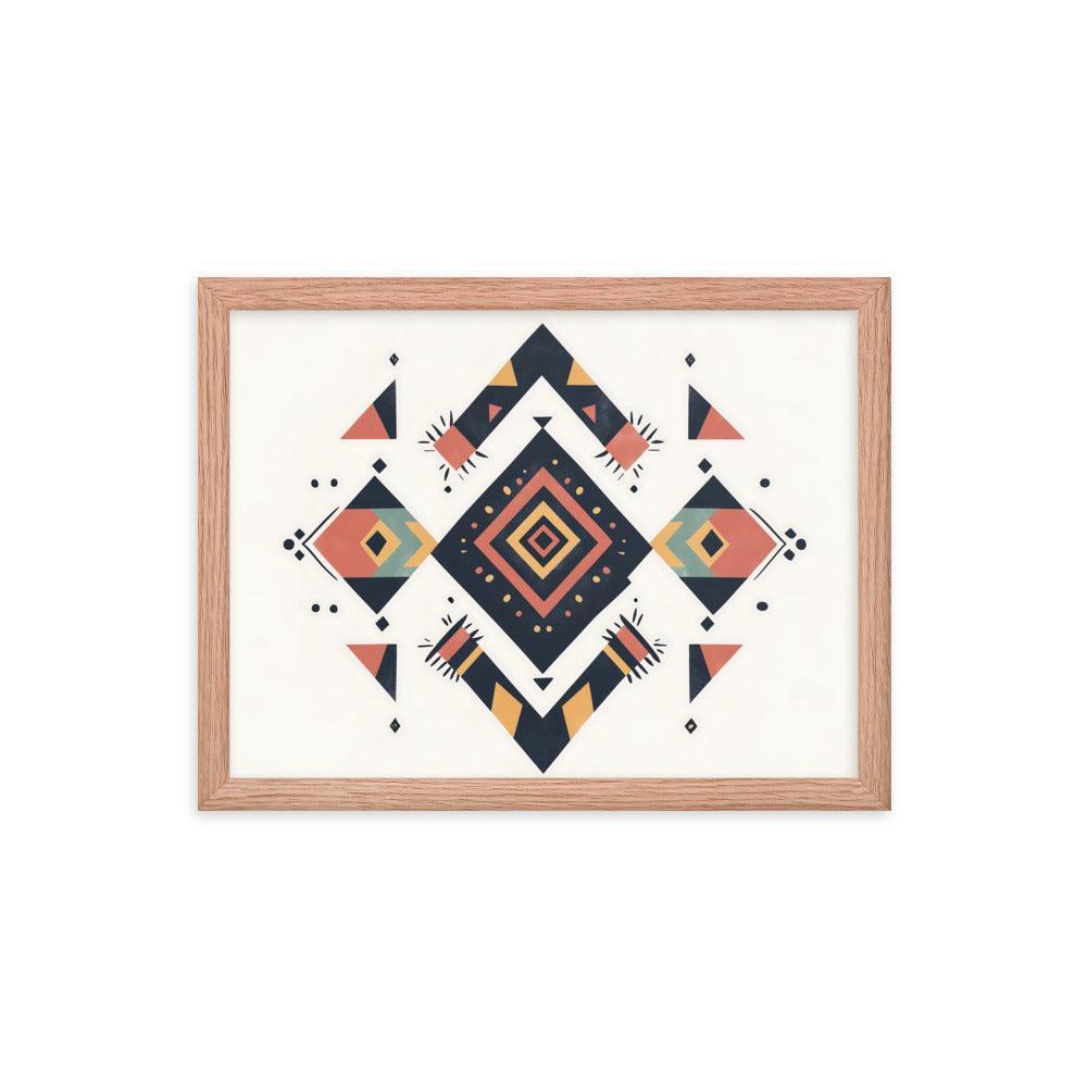Boho Geometric Tribal Patterns Ideal for Festival Lovers Framed Poster - Oh Posters
