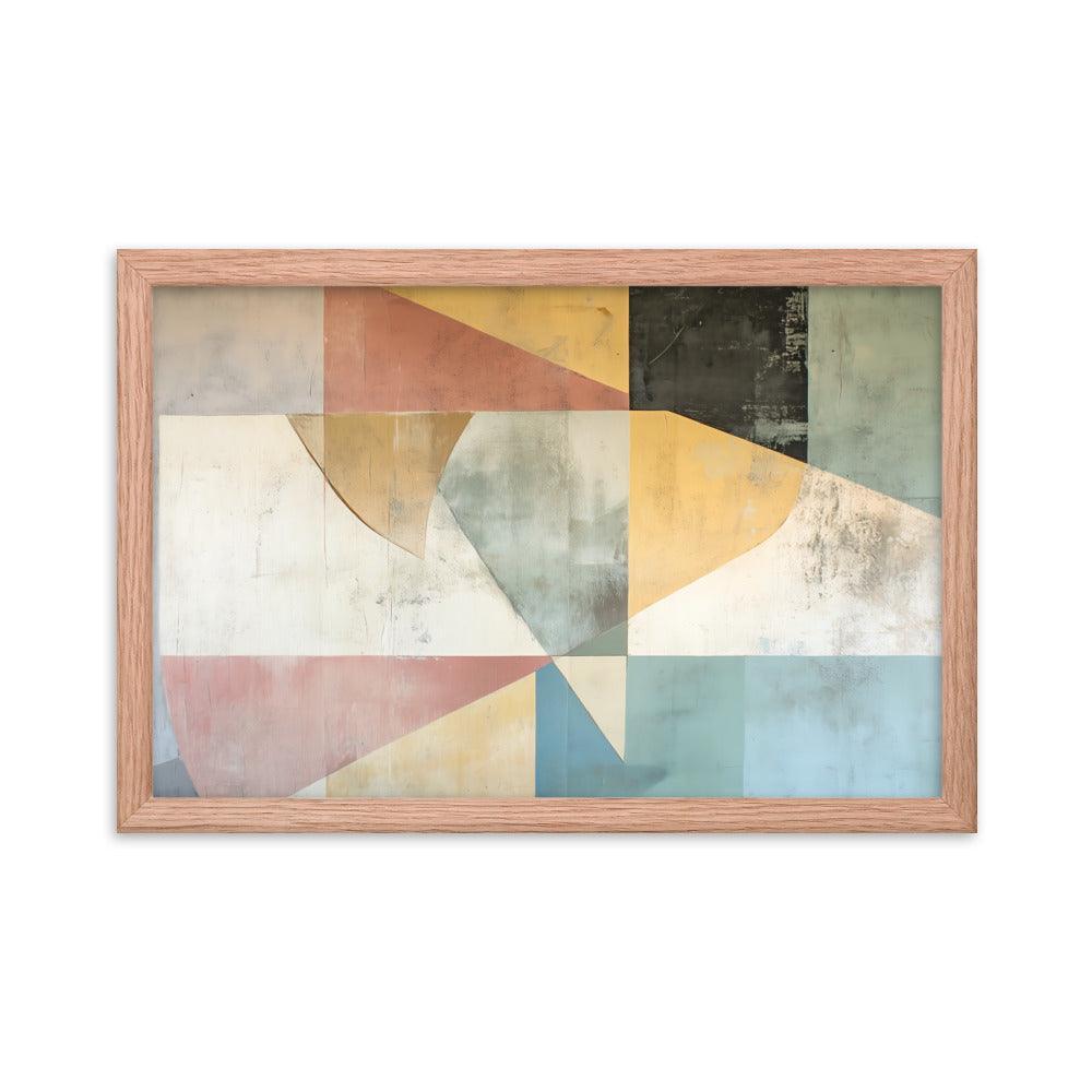 Geometric Art Abstract Shapes and Colors Blend for Modern Aesthetic Framed Poster - Oh Posters