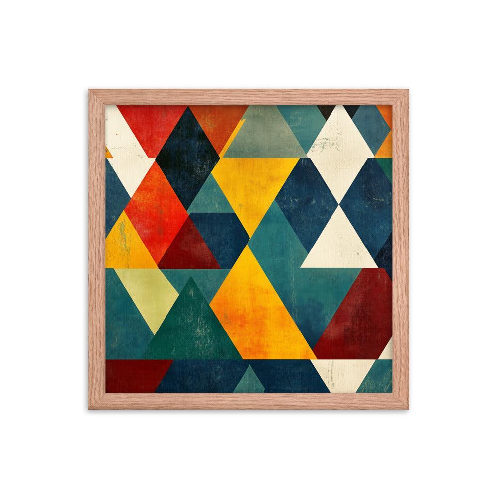 Colorful Geometric Art Pattern for Modern Style Enthusiasts Framed Poster - Oh Posters