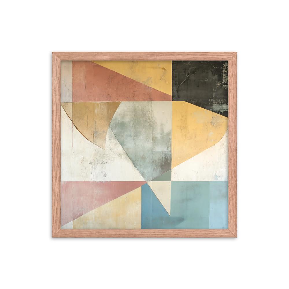 Geometric Art Abstract Shapes and Colors Blend for Modern Aesthetic Framed Poster - Oh Posters