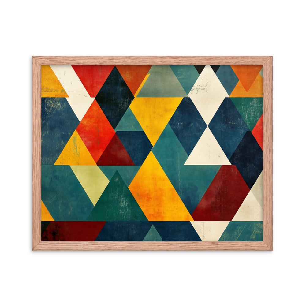 Colorful Geometric Art Pattern for Modern Style Enthusiasts Framed Poster - Oh Posters