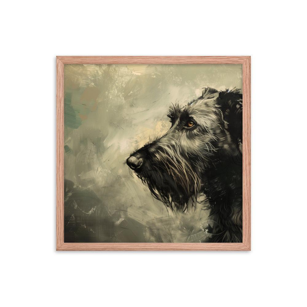 Irish Wolfhound Profile Abstract Art Framed Poster - Oh Posters