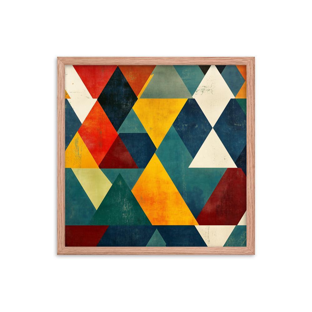 Colorful Geometric Art Pattern for Modern Style Enthusiasts Framed Poster - Oh Posters