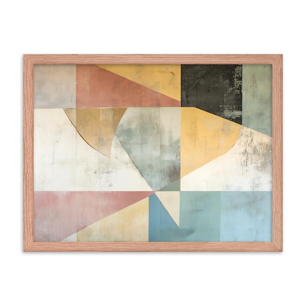 Geometric Art Abstract Shapes and Colors Blend for Modern Aesthetic Framed Poster - Oh Posters