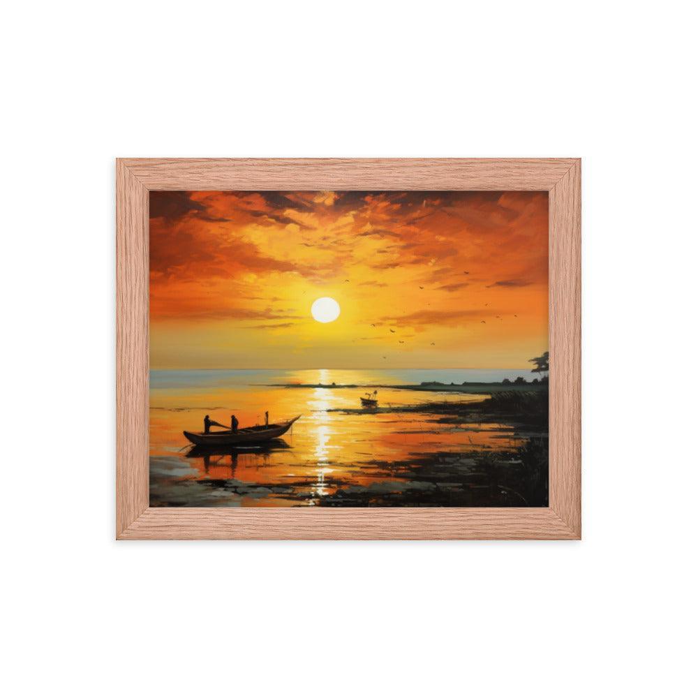 Cape Verde African Beach Sunset Realistic Framed Poster - Oh Posters