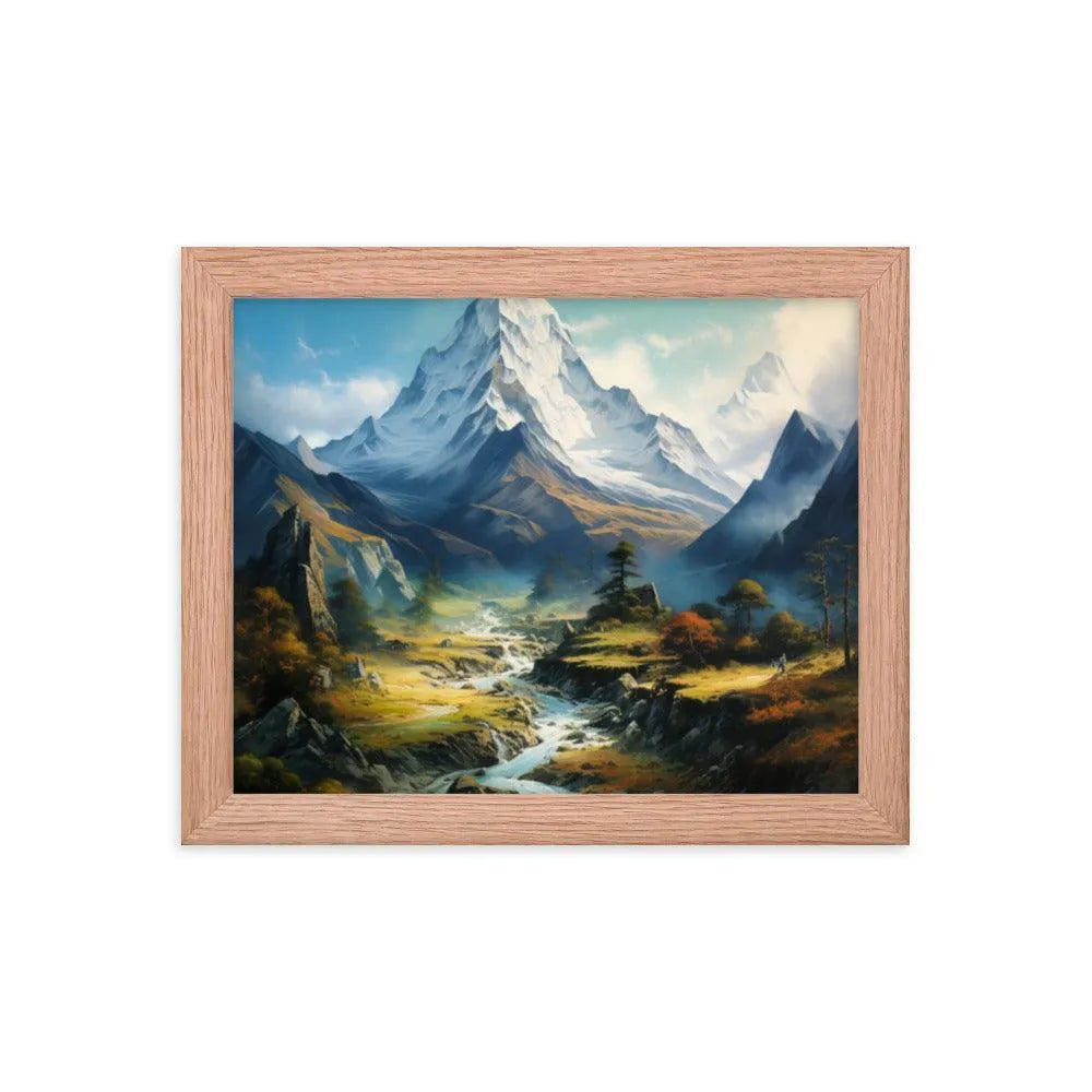 Himalayas Mountain Snow Landmark Framed Poster - Oh Posters