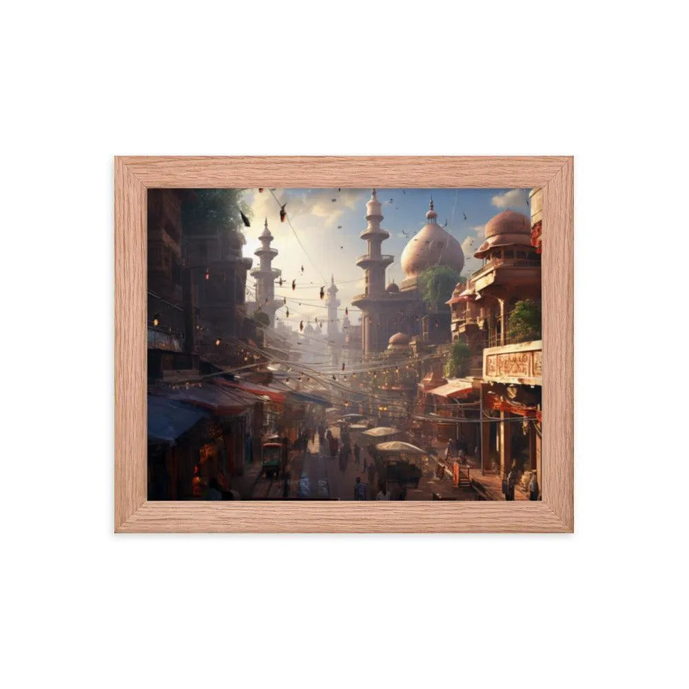 Futuristic Lahore Streets Pakistan Framed Poster - Oh Posters