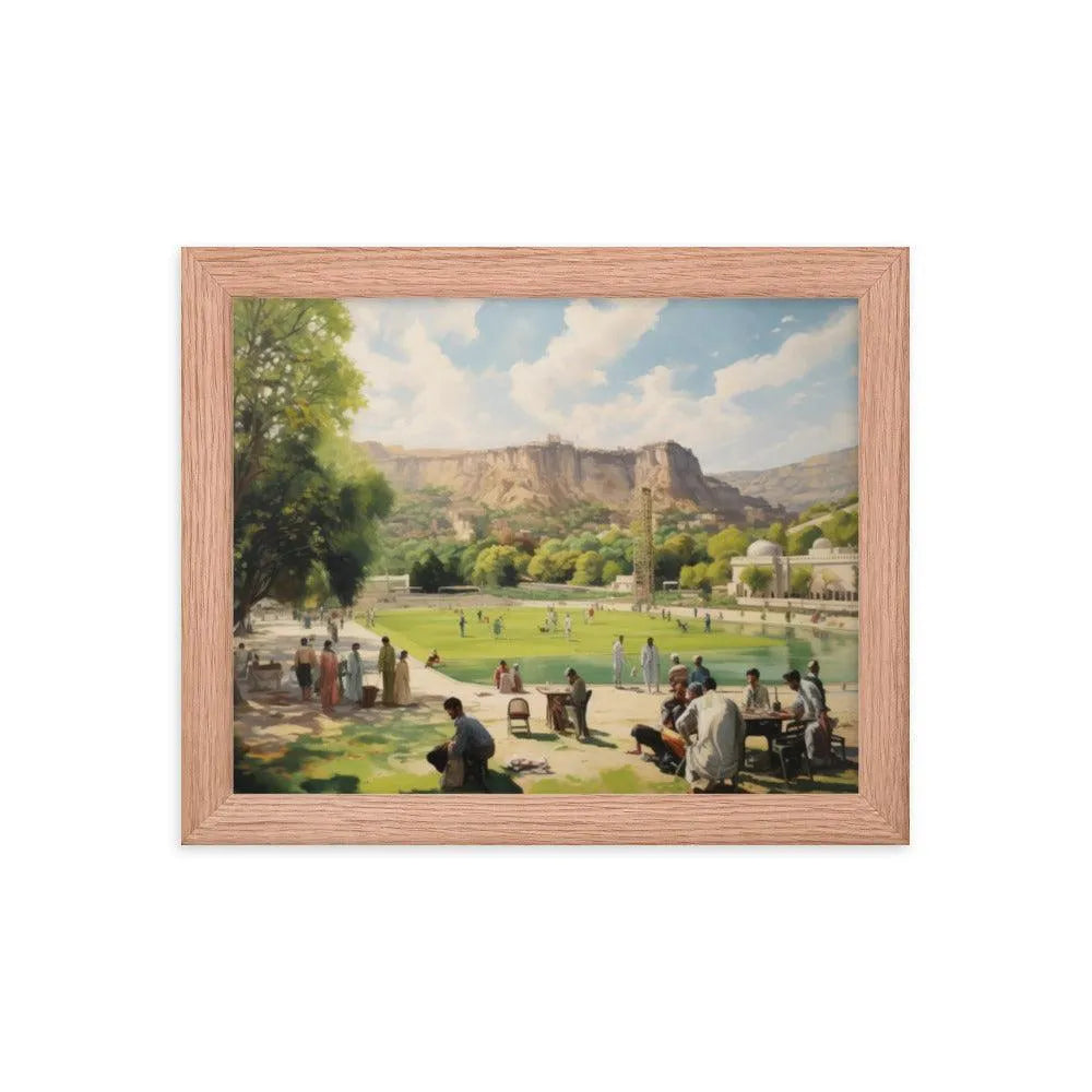 Pakistan Park Cricket-Ground Painting Framed Poster - Oh Posters