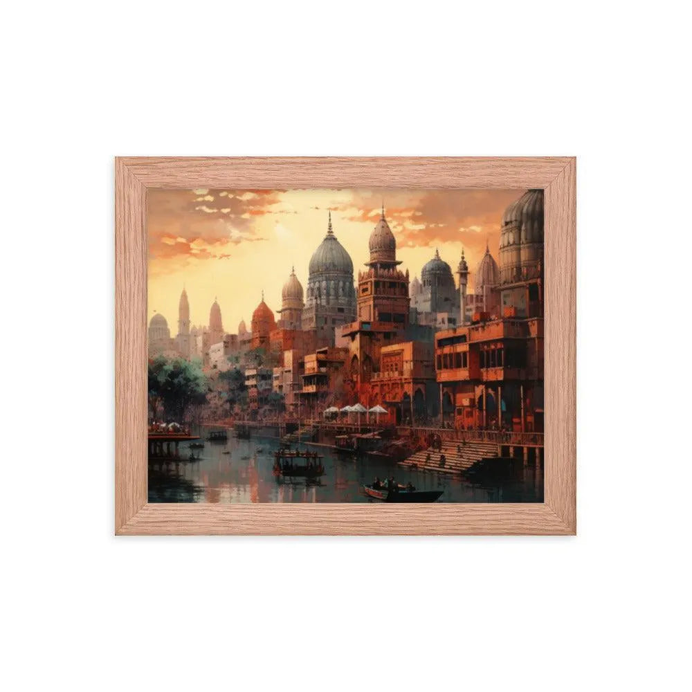 Indian Skyscraper City Painting Framed Poster - Oh Posters