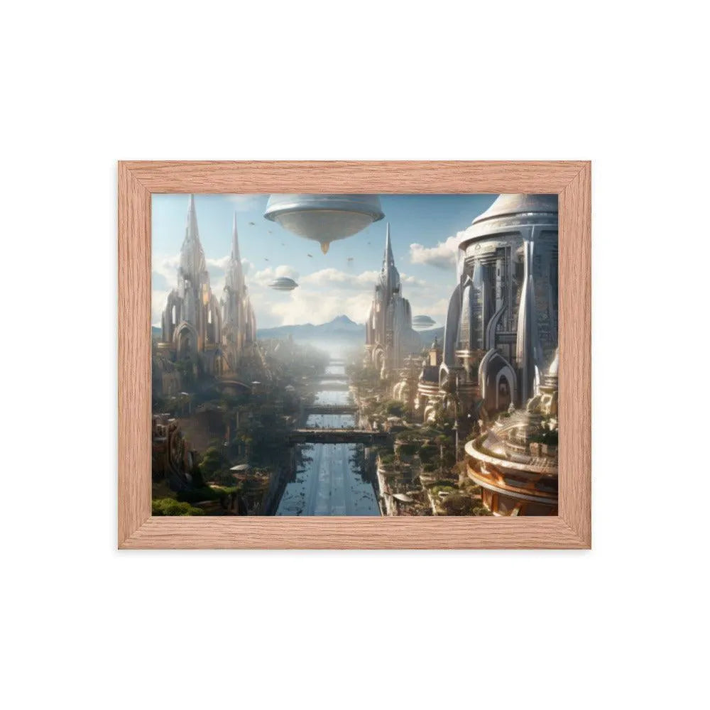 Futuristic Indian Town Framed Poster - Oh Posters