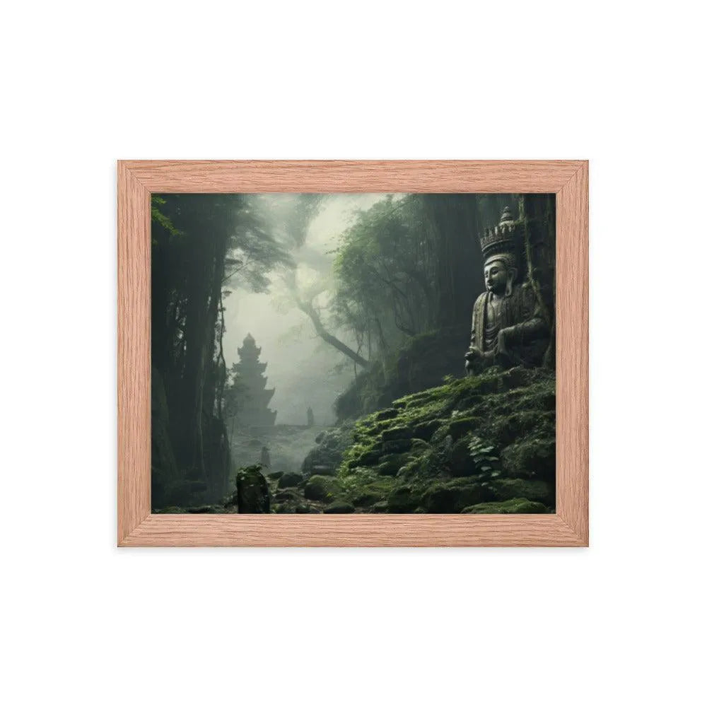 India Zen Forest Buddhism Natural Framed Poster - Oh Posters