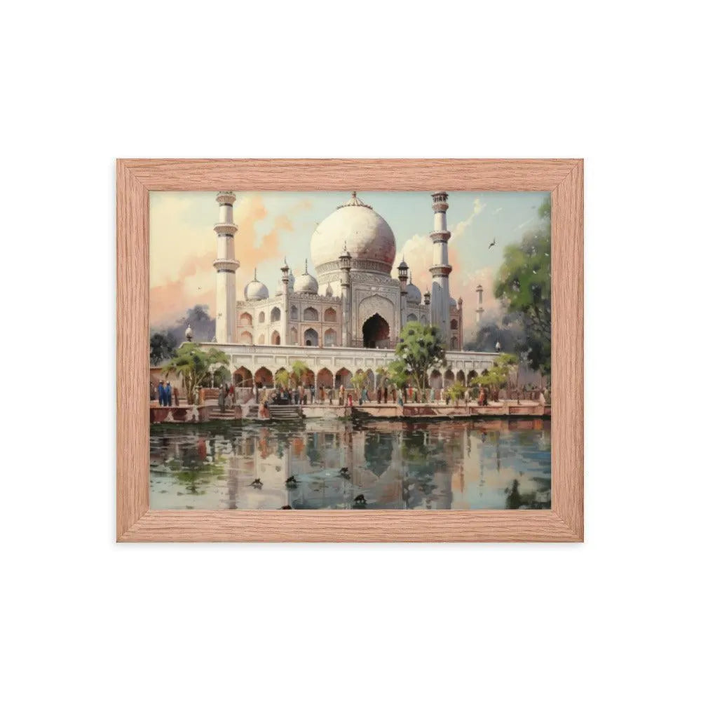 India Mosque Painting Framed Poster - Oh Posters