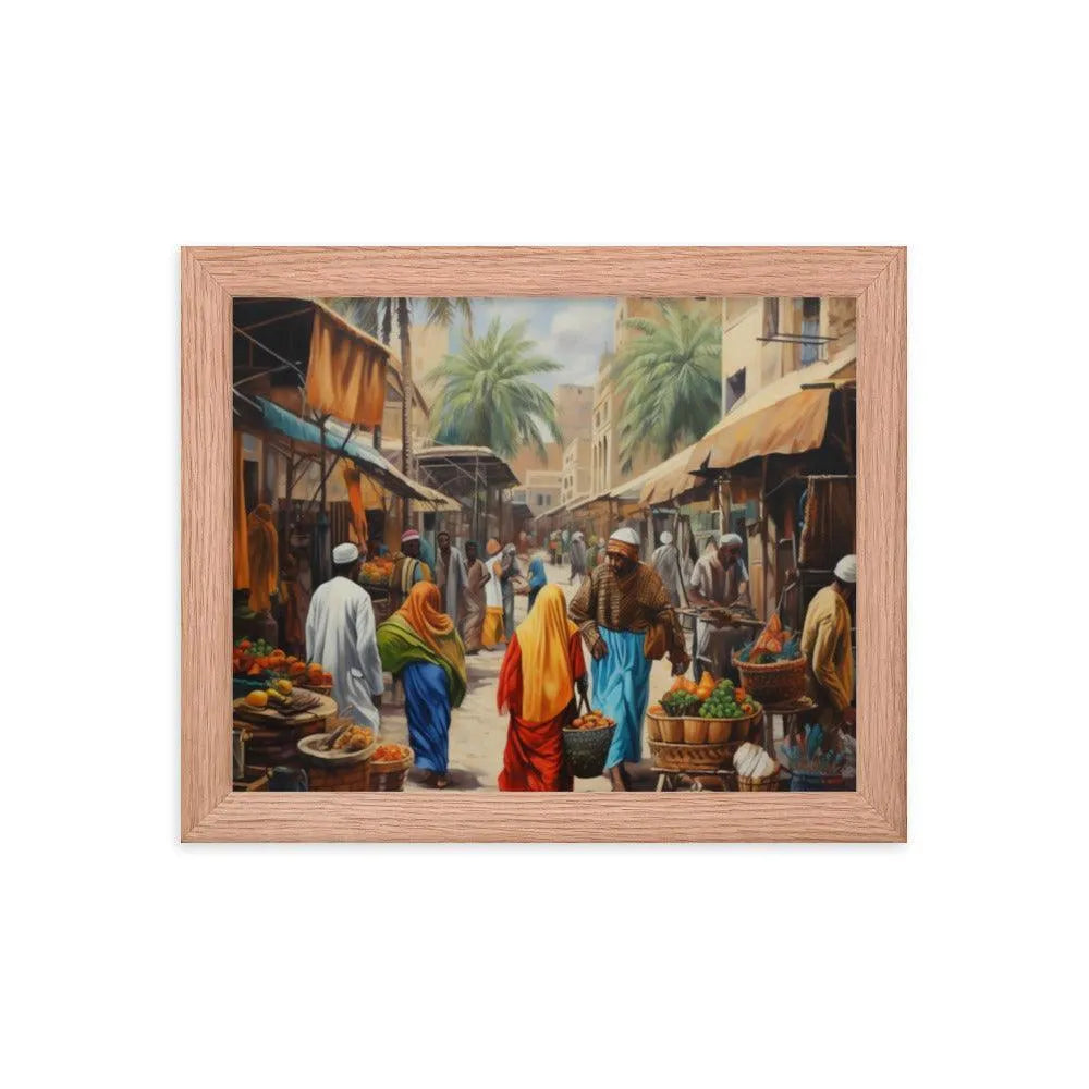 Egyptian Street Market Painting Framed Poster - Oh Posters