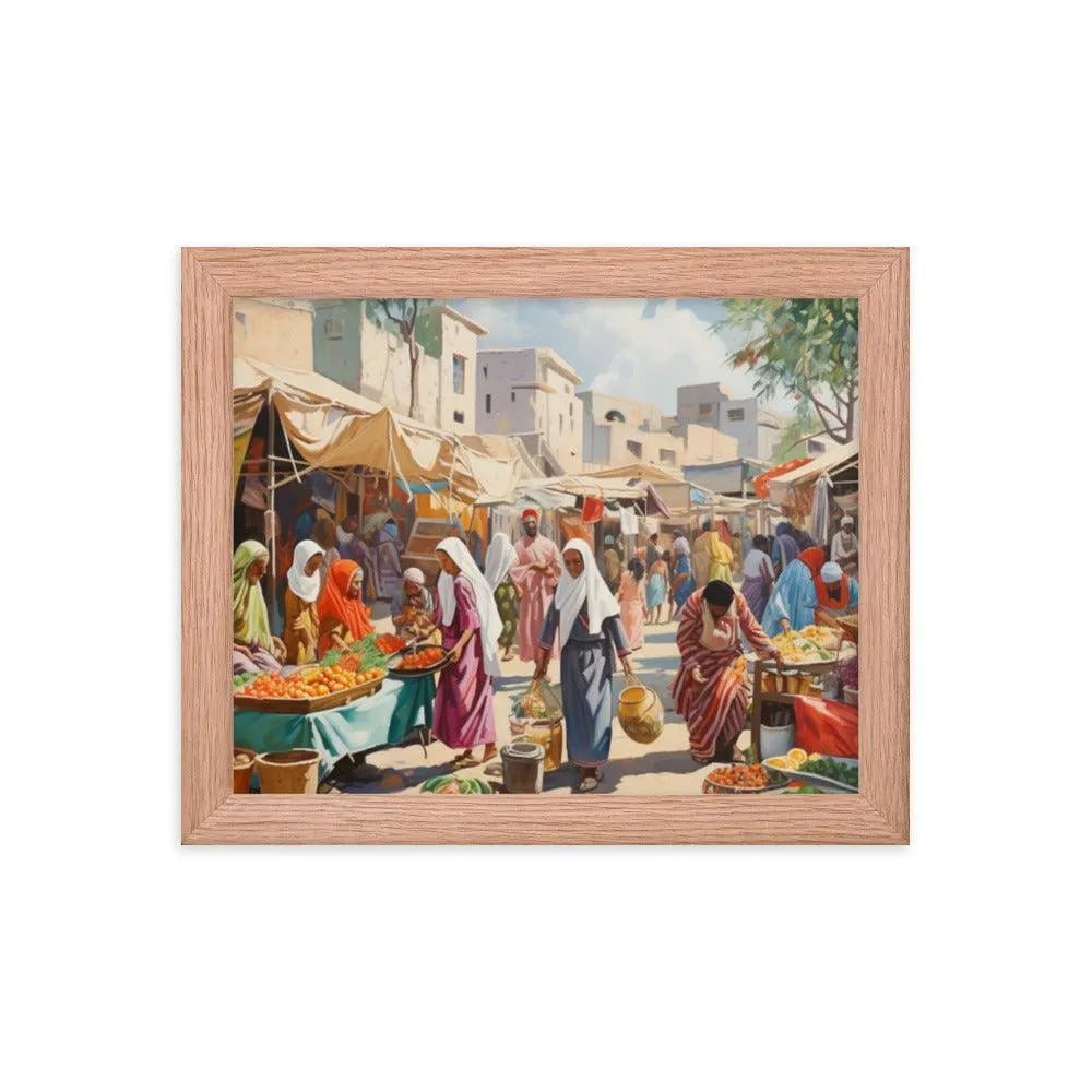 Egyptian Street Market Painting Framed Poster - Oh Posters