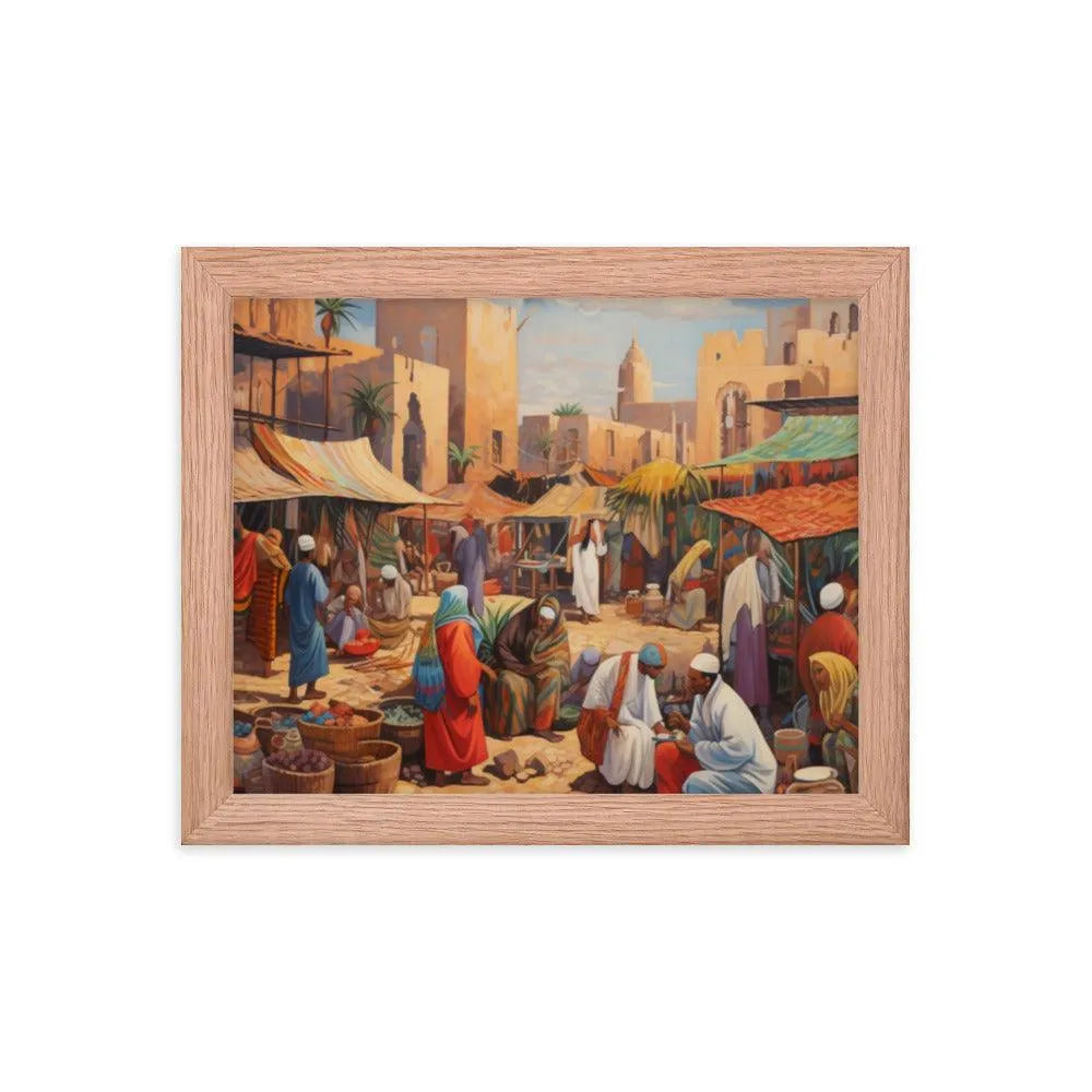 Egyptian Street Market Painting Framed Poster - Oh Posters