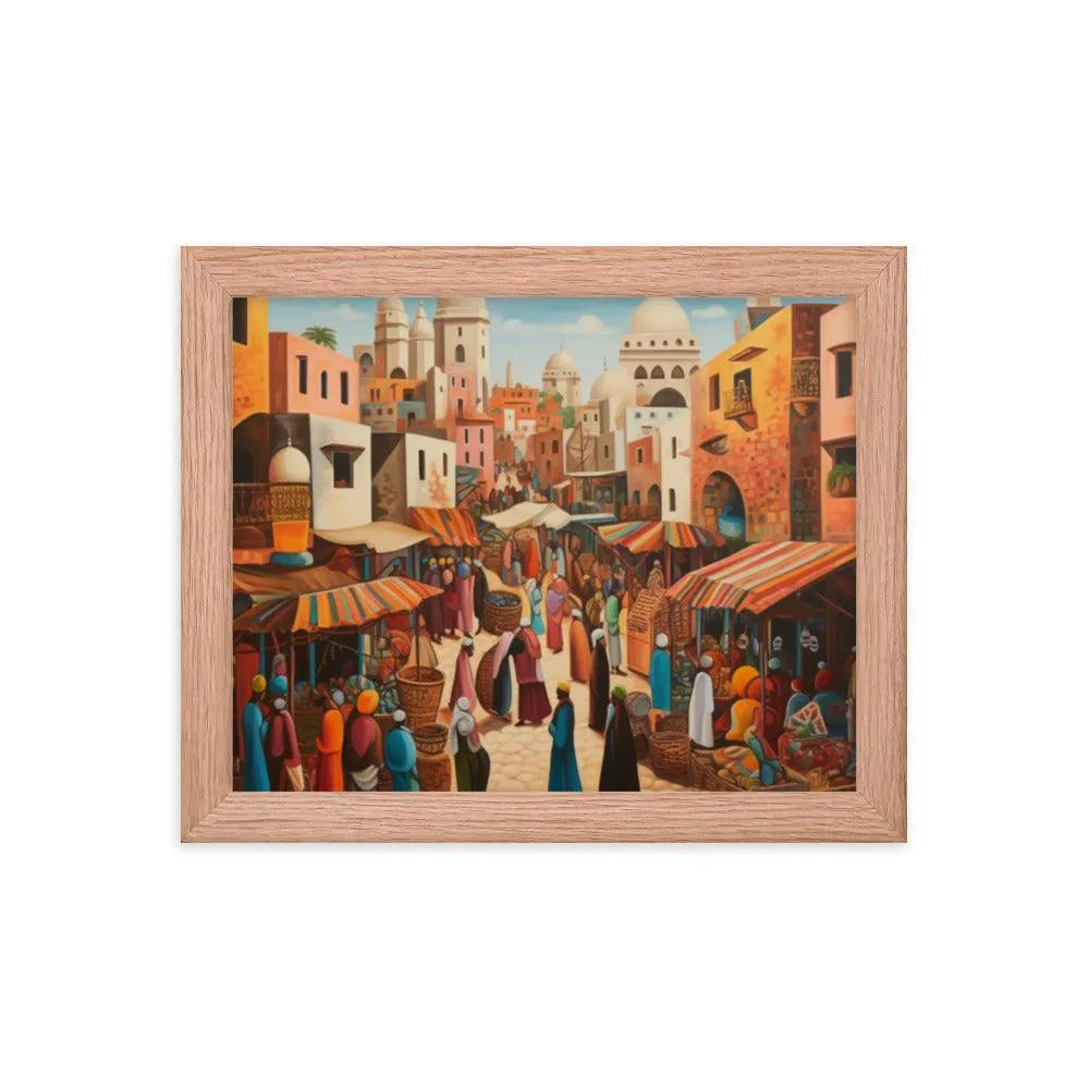 Egyptian Street Market Painting Framed Poster - Oh Posters