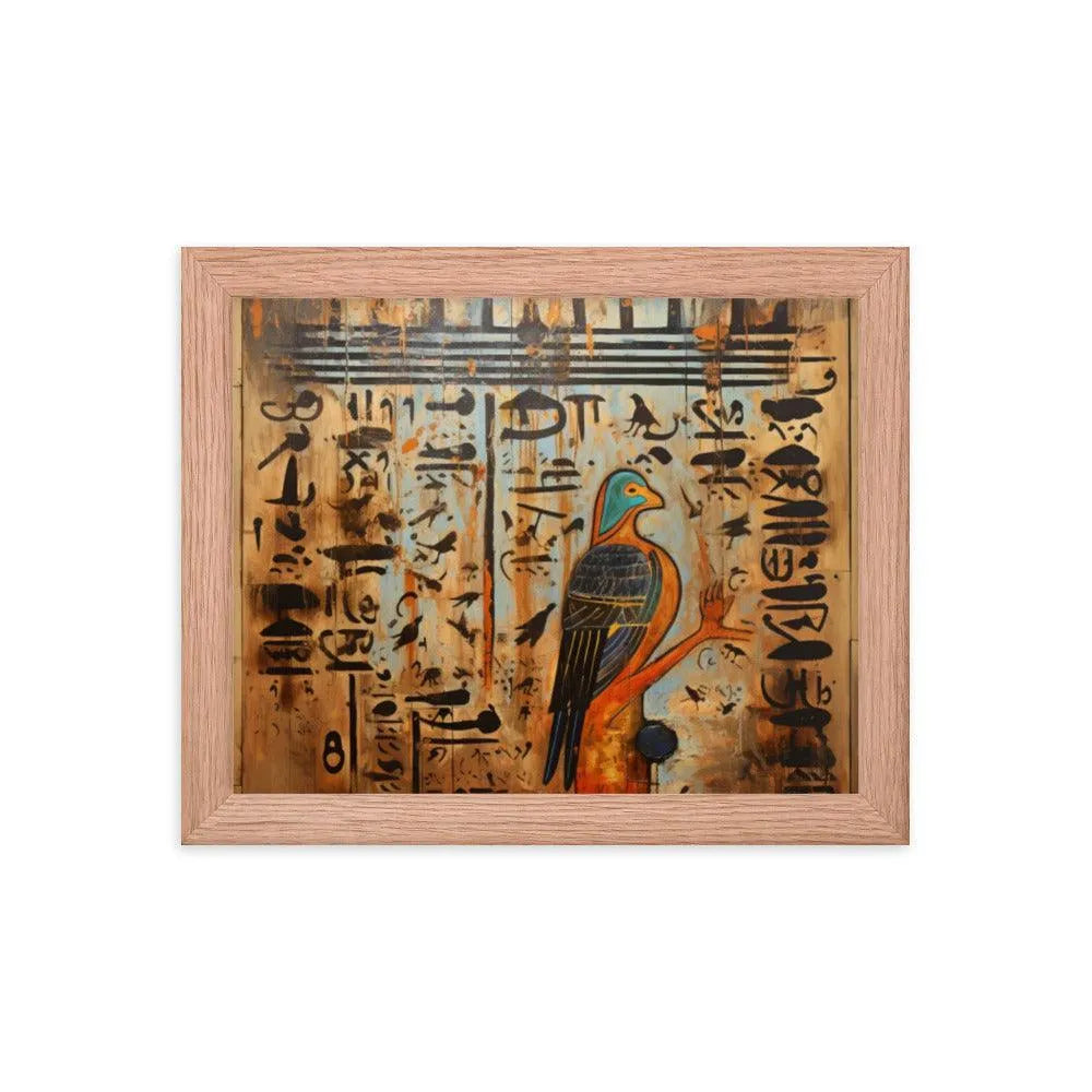 Hieroglyphic Calligraphy Ancient Egypt Framed Poster - Oh Posters