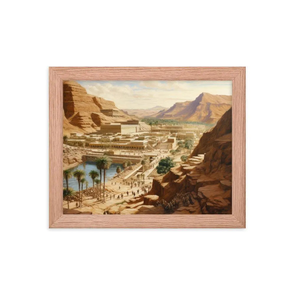 The Valley of the Kings Ancient Egypt Landmark Painting Framed Poster - Oh Posters