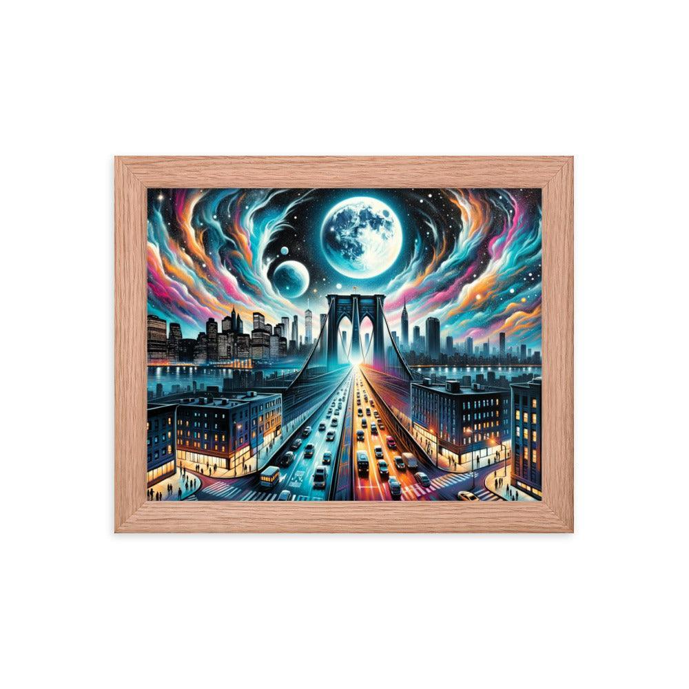 Cosmic Bridge Urban Spray Paint Art Framed Poster - Oh Posters