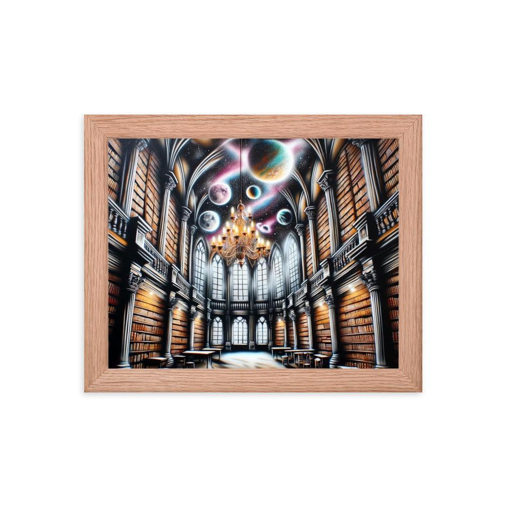 Cosmic Library Graffiti Spray Paint Art Framed Poster - Oh Posters