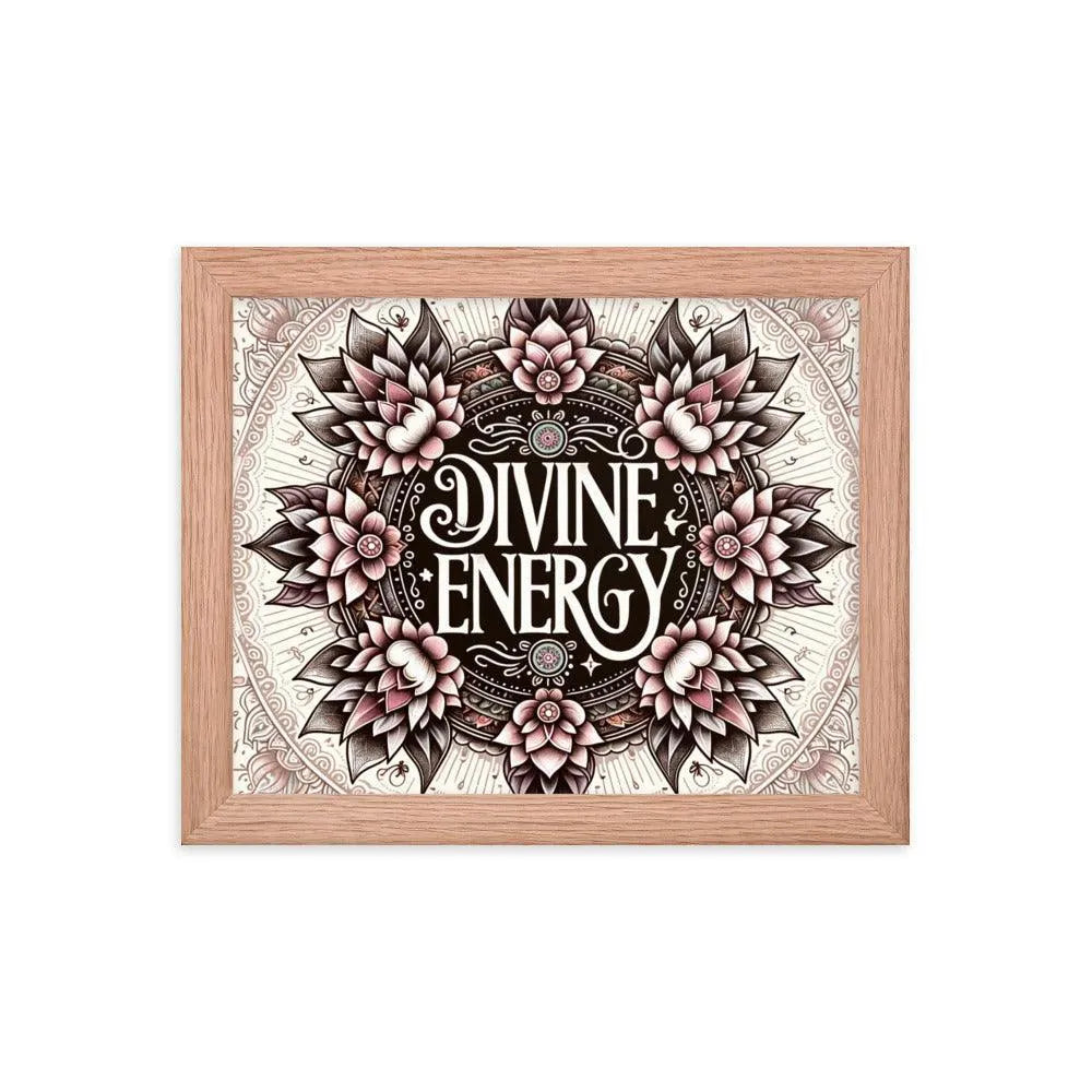 Divine Energy Hindu Typography Art Framed Poster - Oh Posters